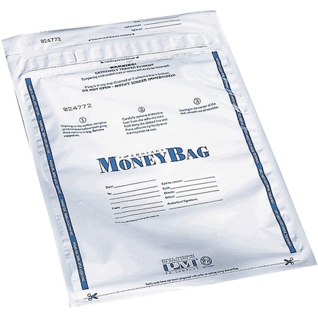 Iconex Disposable Money Bag, Plastic, 9"x12", 100/PK, Opaque PK ICX94190068